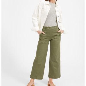 Everlane Wide Leg Crop Utility in Surplus